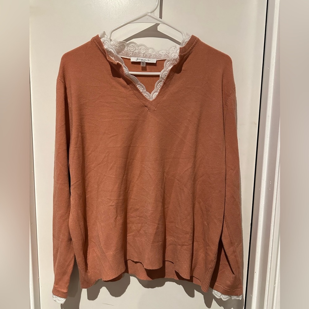 SIANI Milano Sweater Ruffle trim detail Size Large